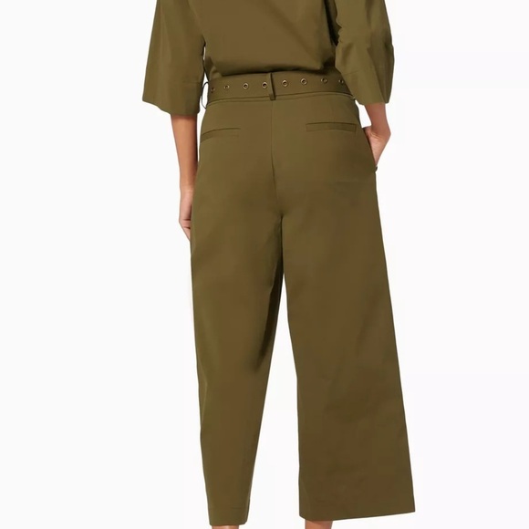 Michael Kors - Utility Army Green Stretch Organic Cotton Jumpsuit Size Small - Picture 2 of 13